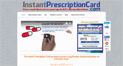 Desktop Screenshot of instantprescriptioncard.com