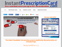 Tablet Screenshot of instantprescriptioncard.com